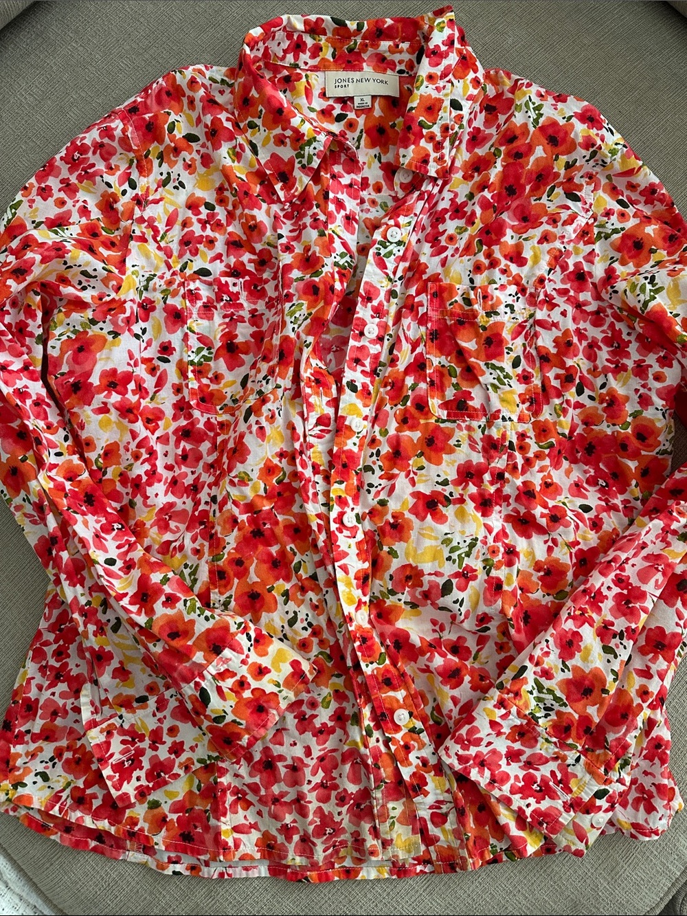 Jones New York button down floral xl